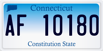 CT license plate AF10180
