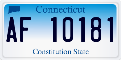 CT license plate AF10181