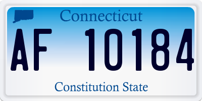 CT license plate AF10184