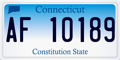 CT license plate AF10189