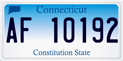 CT license plate AF10192