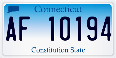 CT license plate AF10194