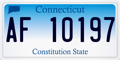 CT license plate AF10197