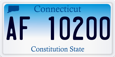 CT license plate AF10200
