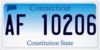 CT license plate AF10206
