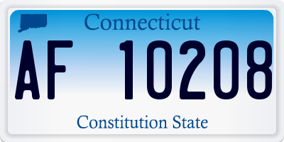 CT license plate AF10208