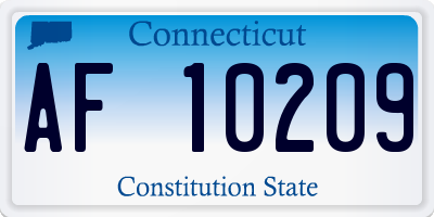 CT license plate AF10209