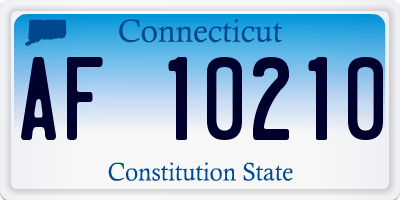 CT license plate AF10210