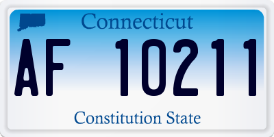 CT license plate AF10211