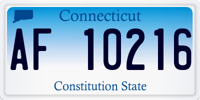 CT license plate AF10216