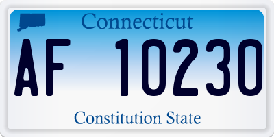 CT license plate AF10230