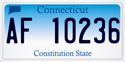 CT license plate AF10236
