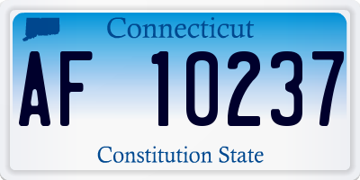 CT license plate AF10237