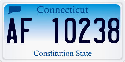 CT license plate AF10238