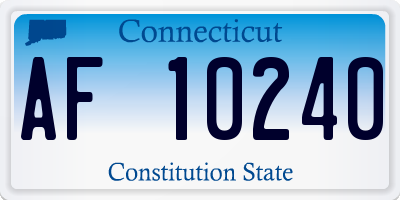 CT license plate AF10240