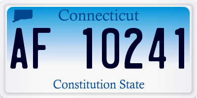 CT license plate AF10241