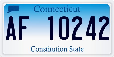 CT license plate AF10242