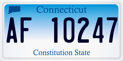 CT license plate AF10247