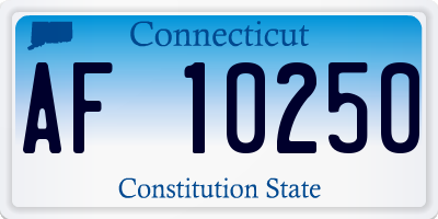 CT license plate AF10250