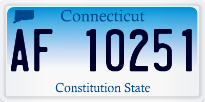 CT license plate AF10251