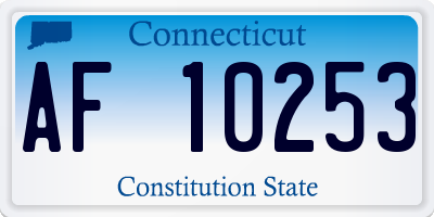 CT license plate AF10253