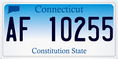 CT license plate AF10255