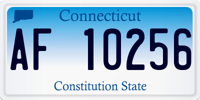 CT license plate AF10256