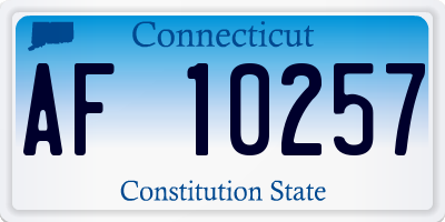 CT license plate AF10257