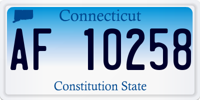 CT license plate AF10258