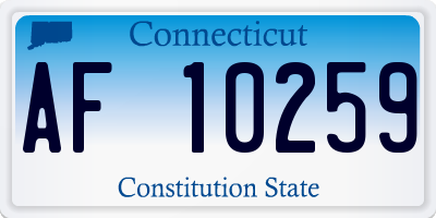 CT license plate AF10259