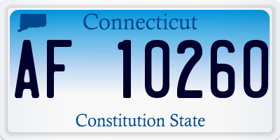 CT license plate AF10260