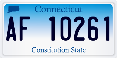 CT license plate AF10261