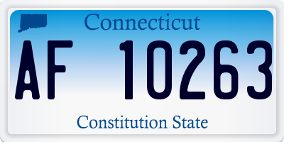 CT license plate AF10263