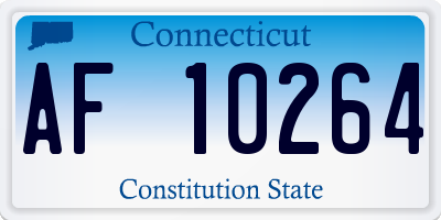 CT license plate AF10264