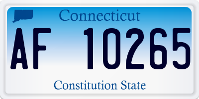 CT license plate AF10265