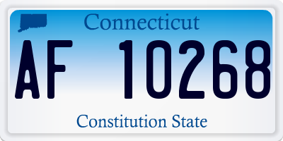 CT license plate AF10268