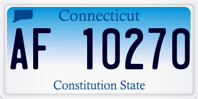 CT license plate AF10270