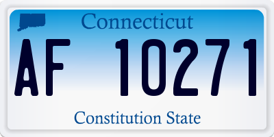 CT license plate AF10271