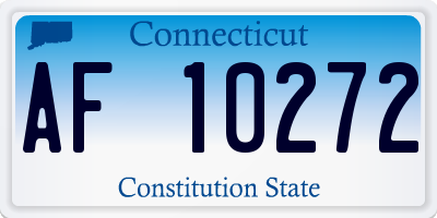 CT license plate AF10272
