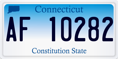 CT license plate AF10282