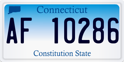 CT license plate AF10286
