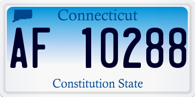 CT license plate AF10288
