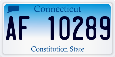 CT license plate AF10289
