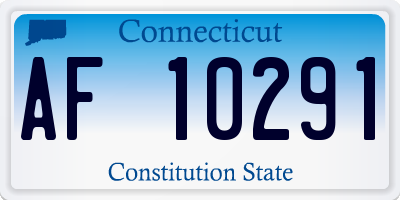 CT license plate AF10291