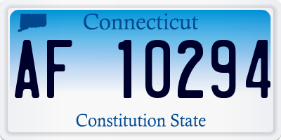CT license plate AF10294