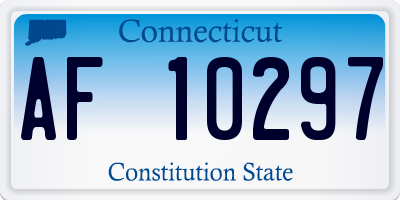 CT license plate AF10297
