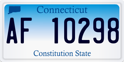 CT license plate AF10298