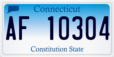 CT license plate AF10304