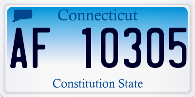 CT license plate AF10305