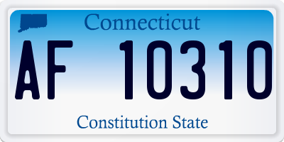 CT license plate AF10310